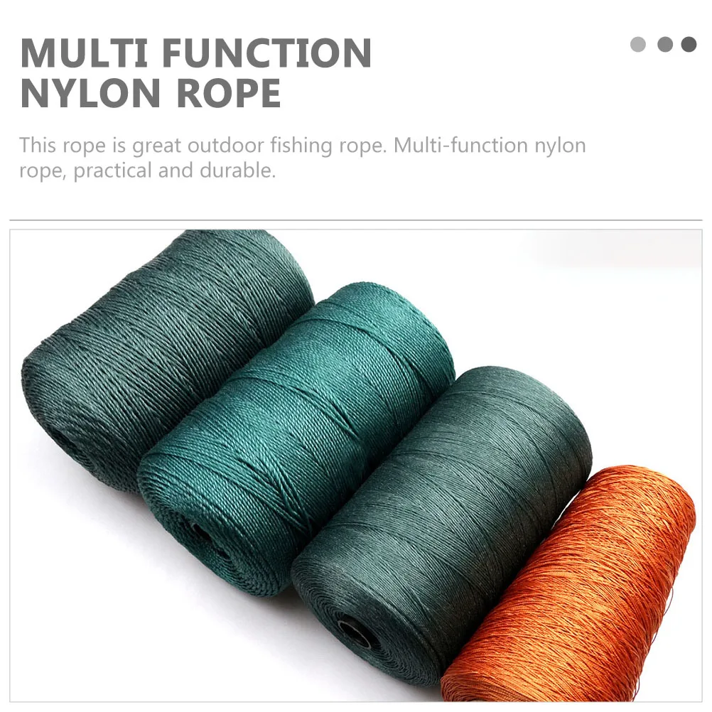 1pcs Twine 6 Fishing Net Re[Air Supplies Strands Braided Nylon Rope Dark Green Multipurpose Fishing Nylon Rope Supplies