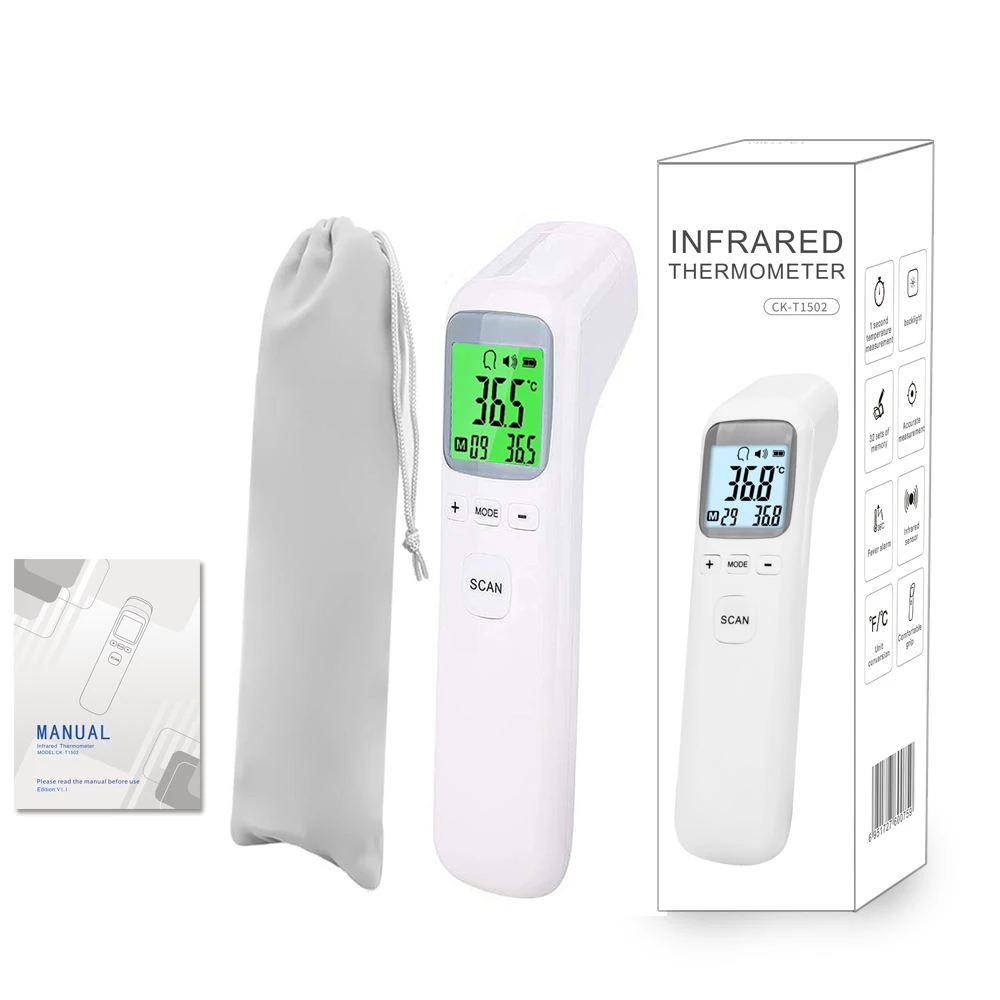 CK-T1502  Infrared Thermometers Mini Portable Digital Thermometer No-contact Thermometer Gun for Adults and Kids Fever