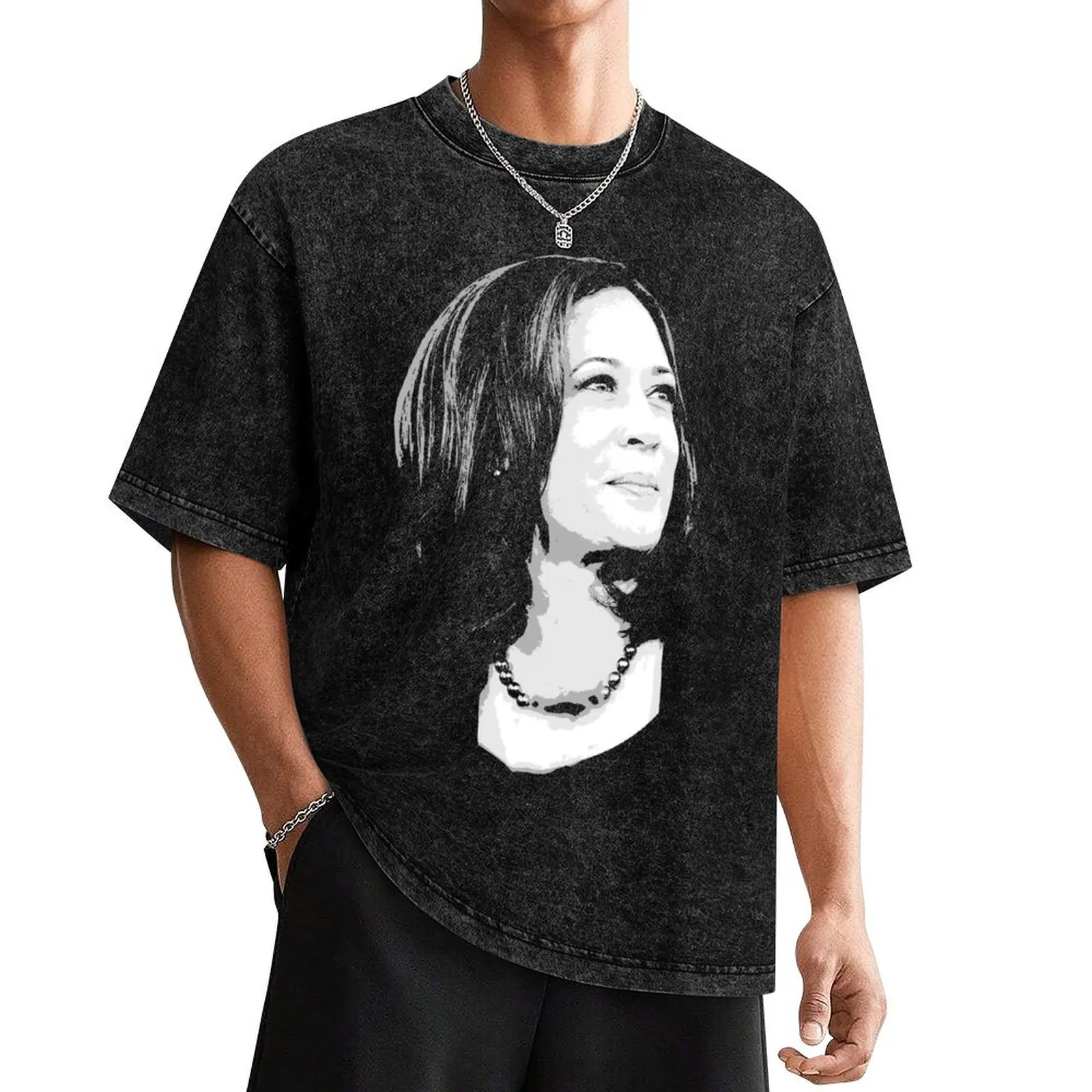

Kamala Harris Print T-Shirt shirts graphic tee blue lock luxury t-shirt men t shirt