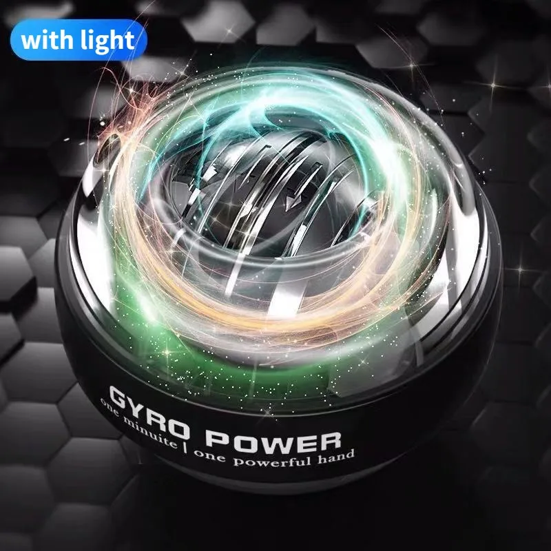 LED المعصم الكرة الطرد المركزي الدوران المعصم الصحافة التلقائي بدء المدى الدوران الكرة الذراع اليد قوة العضلات الساعد المدرب اللياقة البدنية Equi