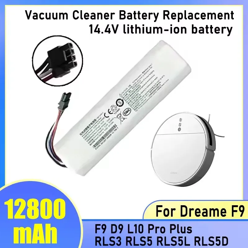 Original Battery for Dreame Robot Vacuum Mop Cleaner L10s Ultra L10 L10S ULTR 5200mAh Lithium-ion Pack 4INR19/66-2