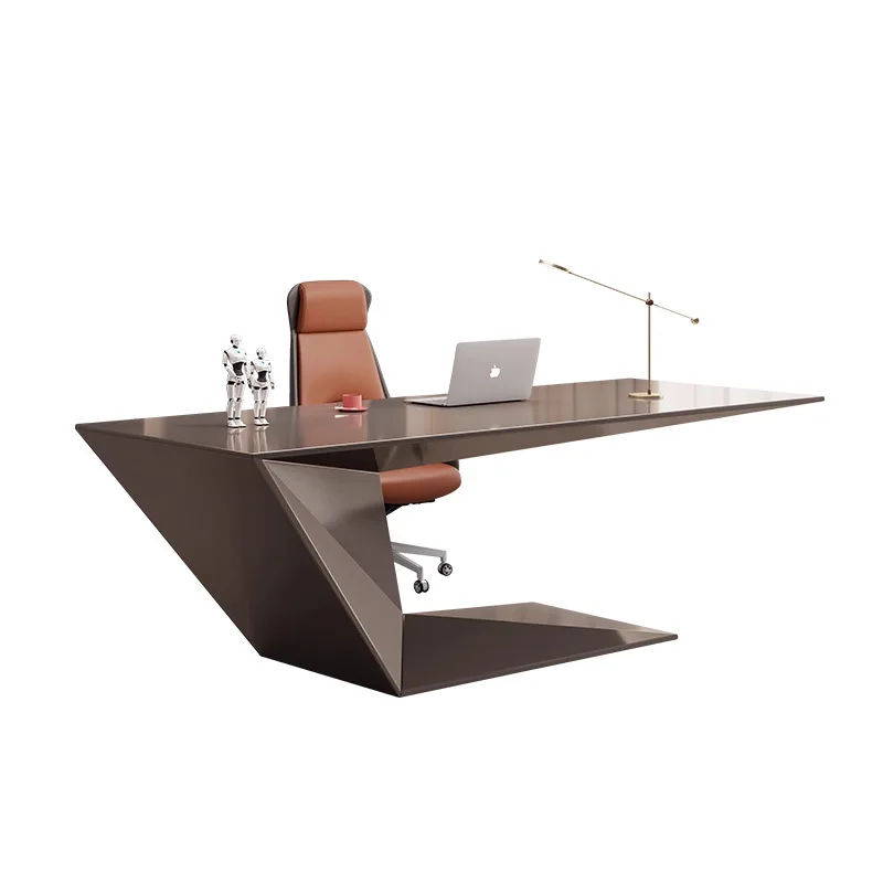 Cx simple and fashionable desk high-end boss table light luxury creative sense single office desk and chair combination