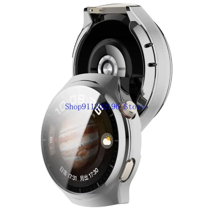 P82A Watch Full Coverage Housing Case Smartwatch Protector Bumper Frame Cover for Watch 4 Scratchproof Cover Shell