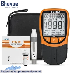 Urit 5 In 1 Lipid Profile Meter Test Strips Total Cholesterol Triglyceride Density Lipoprotein TC HDL TG Test Analyzer PFS 30A