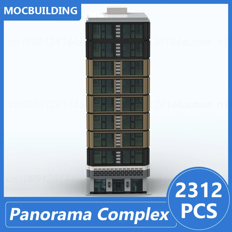 The Panorama Complex Skyscraper Modular Buildings Moc Blocks Diy Assemble Bricks Display Architecture Xmas Toys Gifts 2312PCS