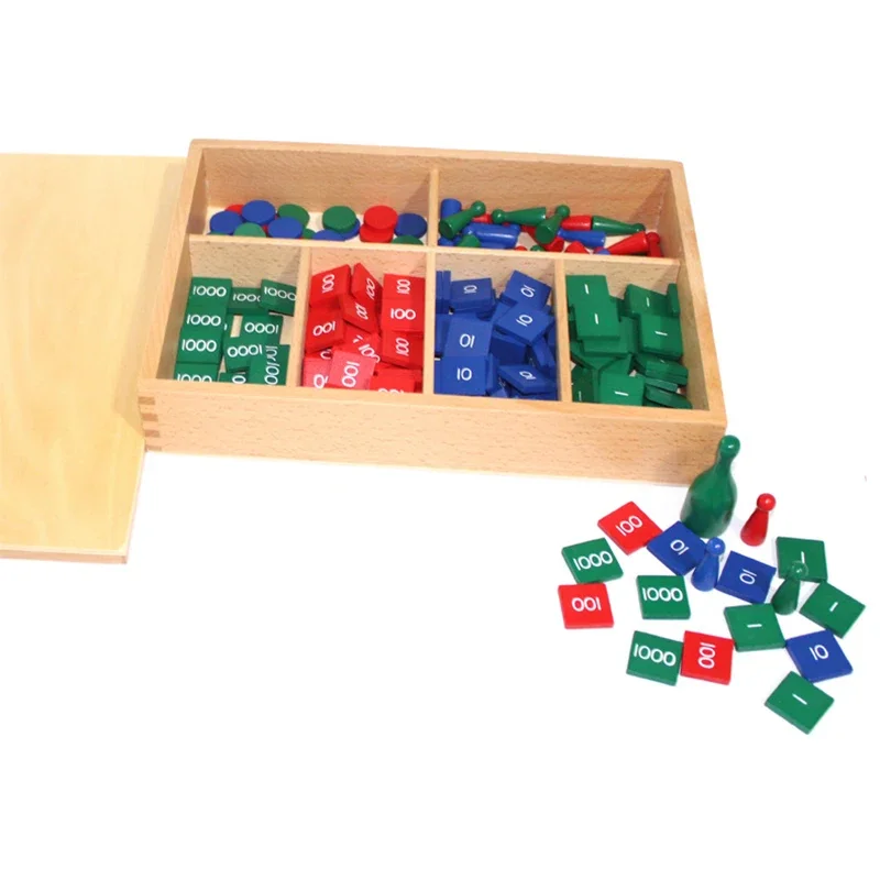 Novo profissional montessori carimbo de madeira material do jogo crianças contagem aprendizagem e matemática crianças brinquedo de madeira para crianças presente