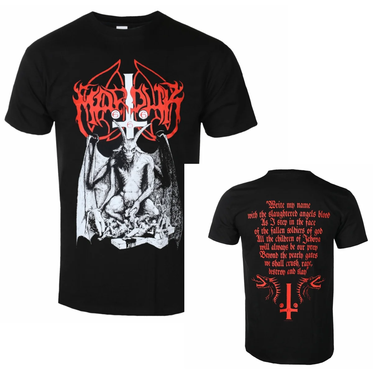 New Marduk Graphic Cotton T-shirt Unisex Summer Short Sleeve Fashion Brand Tee Luxury Casual Vintage Tees