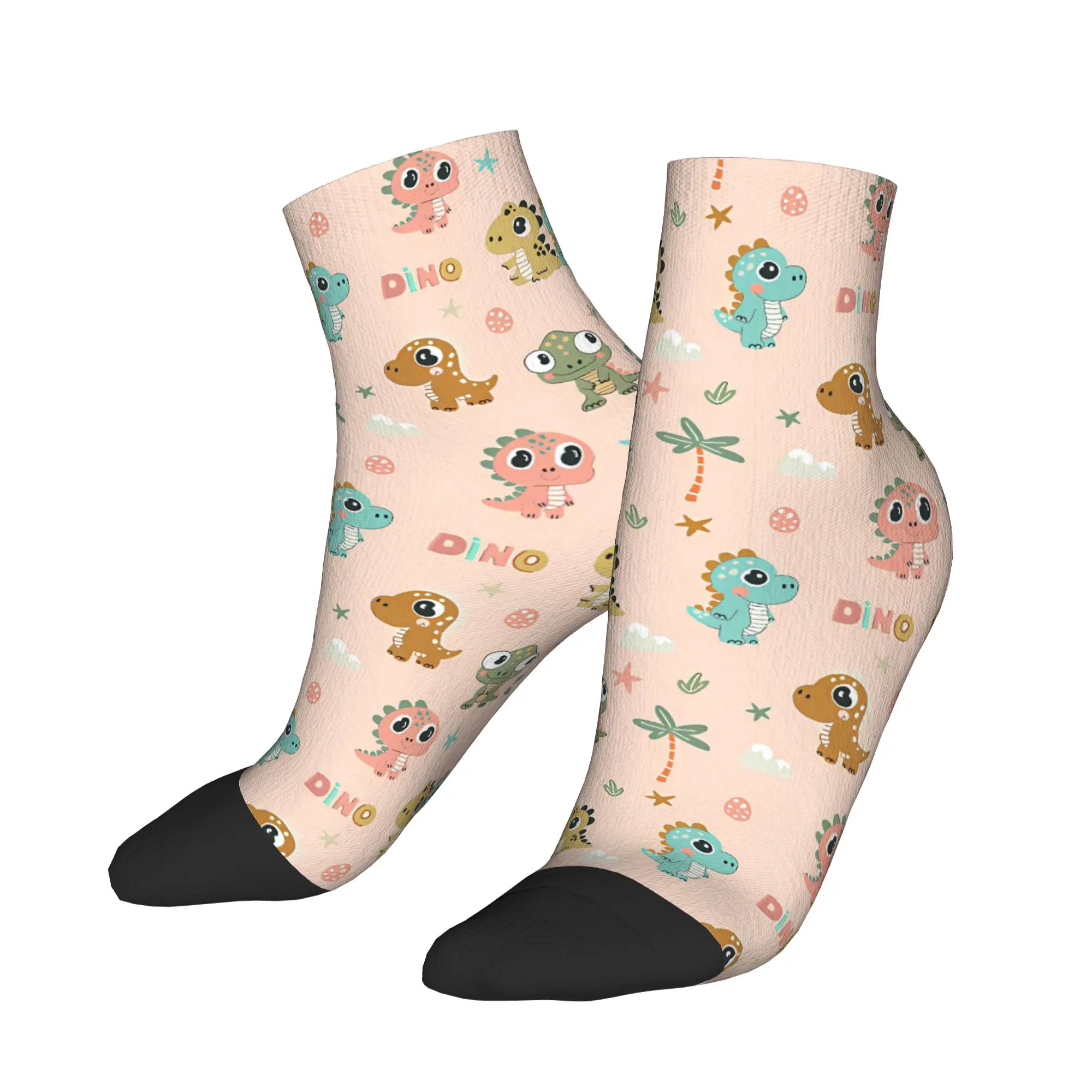 

Cartoon Anime Dinosaur Ankle Socks Graphic Novelty Casual Socks Autumn Non Slip Skateboard Quality Sock For Unisex Men