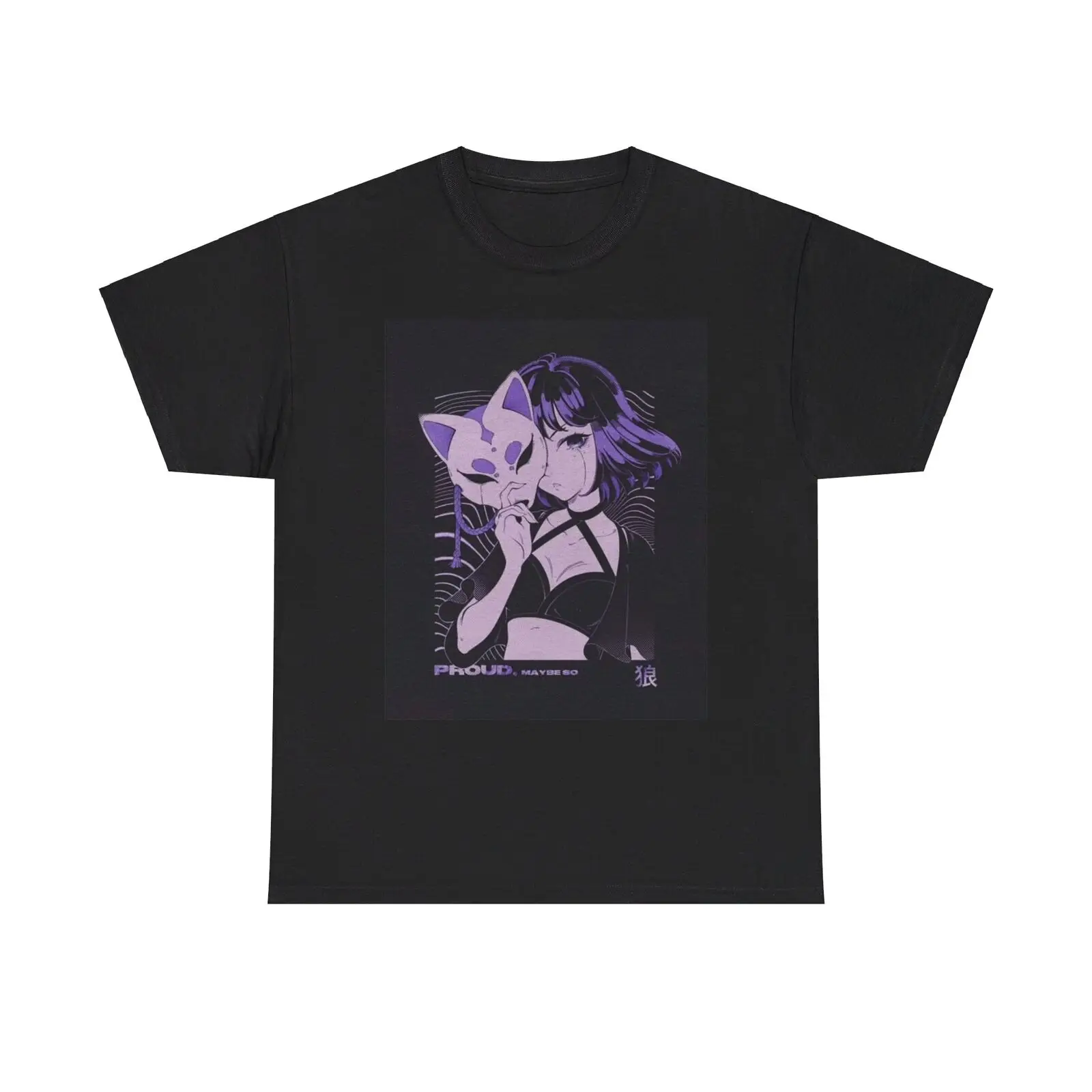 

Waifu Anime T-shirt Girl Graphic Cartoon Retro Gaming Unisex Heavy Tee Gamer 55