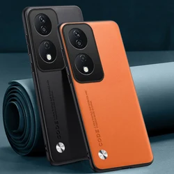 Luxury PU Leather Case For Honor X7B Back Cover Matte Silicone Shockproof Full Protection Phone Case For Honor 90 Smart 5G Coque