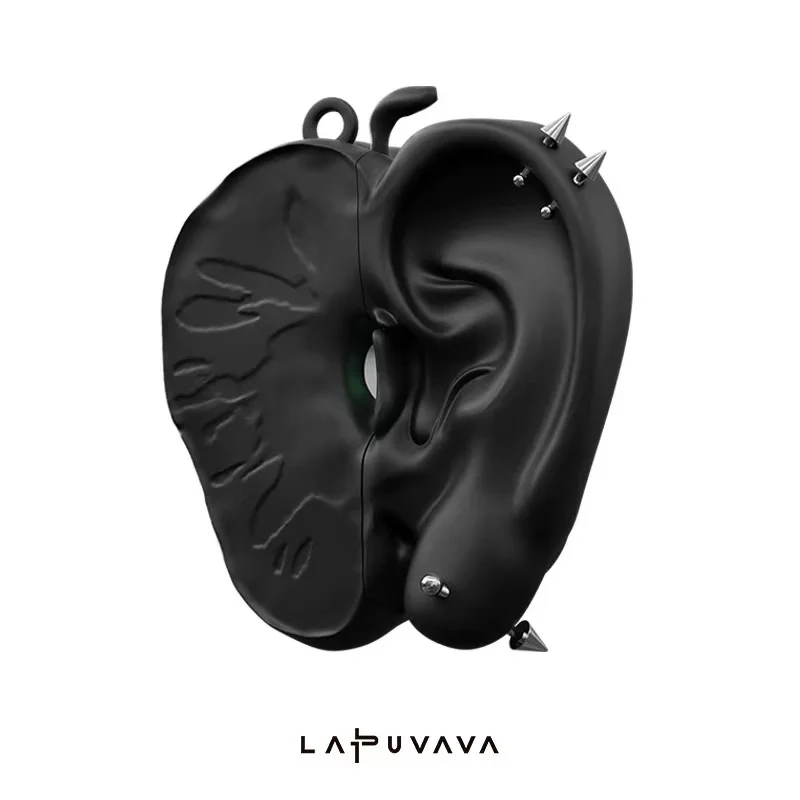 

Чехол для наушников в форме ушей в стиле панк, подходит для защитного чехла airpods, силиконовый чехол для наушников «все включено»