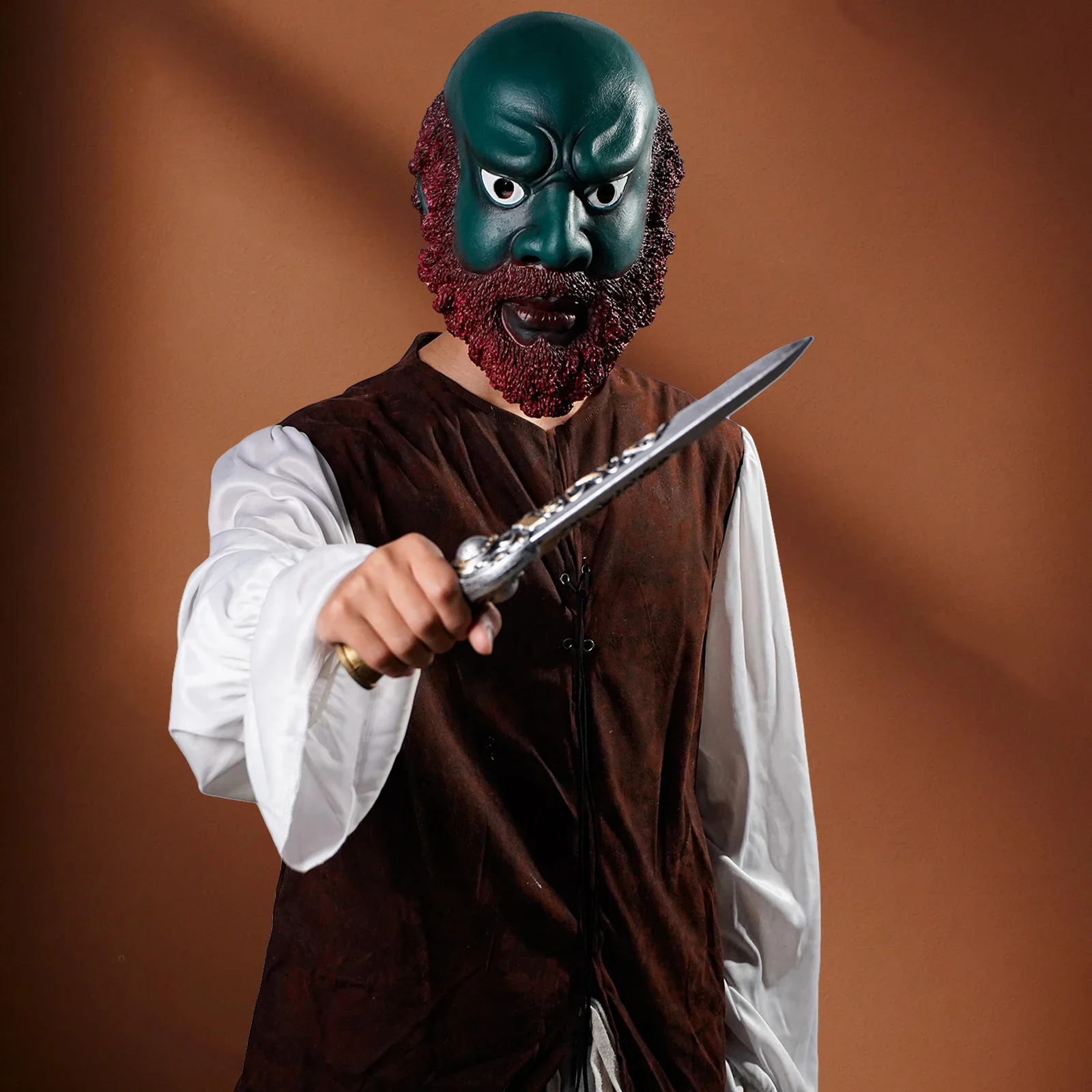 

2025 ХэллоуинMasques de personnages mythologiques, 1 pièce, Couvre-chef en Faux, masques d'horreur pour jeu de escritits