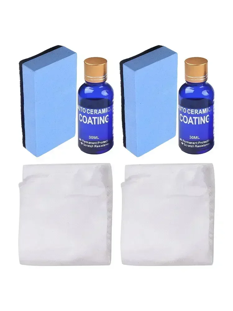

30 мл 9H автоокислеживающее жидкое керамическое стекло автомобильное покрытие нано-полилоксано автомобильное защитное покрытие набор с губкой