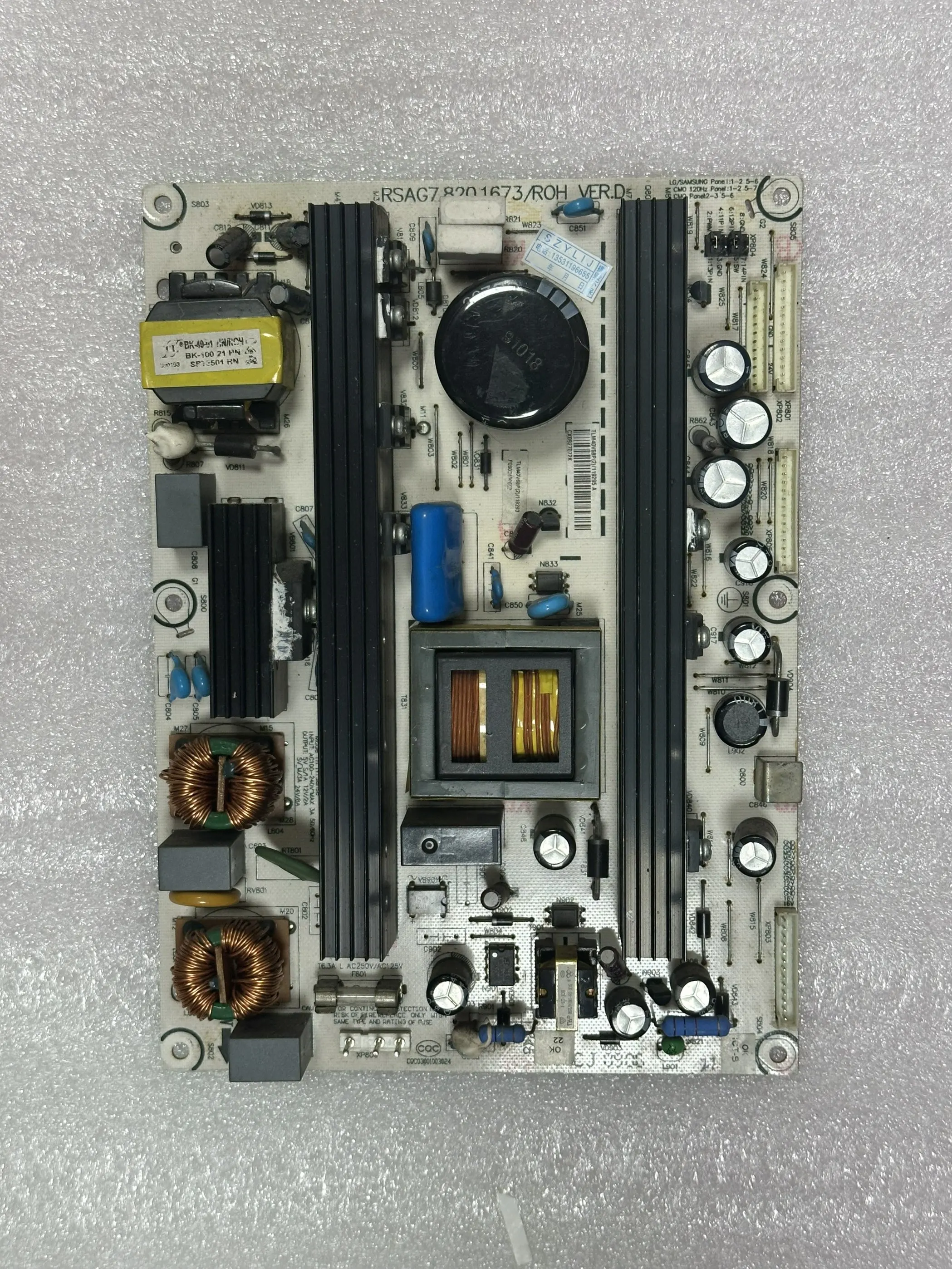 

Оригинальная плата питания TLM37V68 TLM40V66PK 42V66PK RSAG7.820.1673/ROH VER F D E