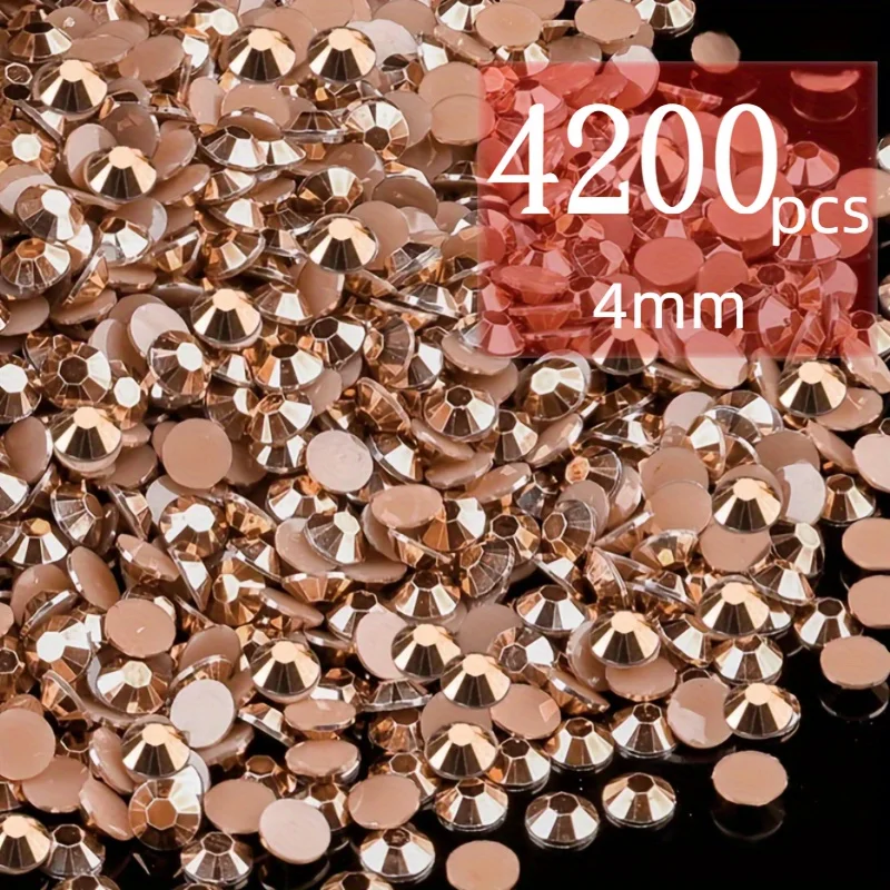 4mm Pure White AB Color Resin Flatback Rhinestone 4200pcs Flatback Jelly Resin Rhinestones for Mugs, Tumblers, Craft Decoration