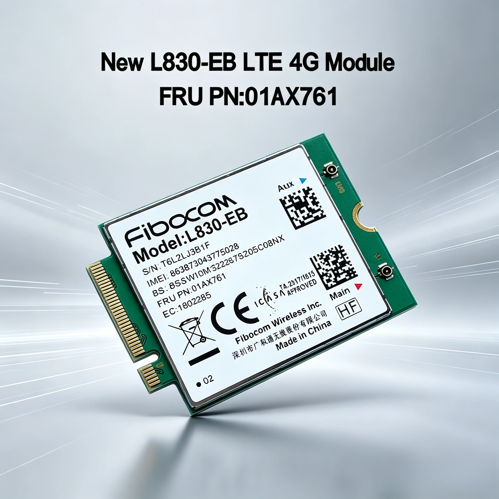 fibocom-l830-eb-4g-wwanカードモジュール-thinkpad-x280-t480-t580-p52s-l480-l580-t490-t590-p53s-t490s-x390-l490-l590用-fru-01ax761