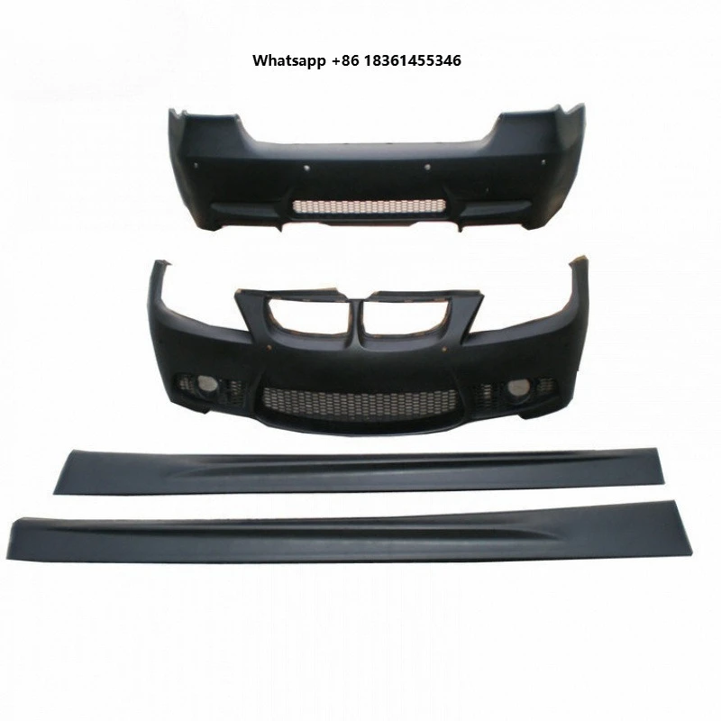 For 3 Series E90 318i 320i 325i 330 Modified M3 Style Full Body Kit Front Rear Bumper Side SkirtsSuitable