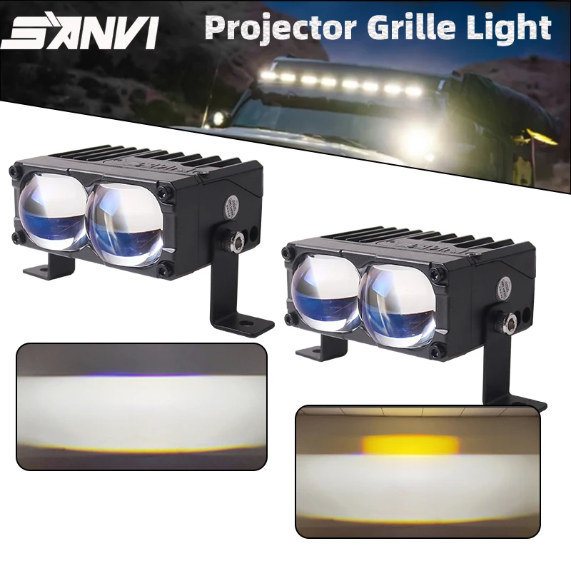 

SANVI Projector LED Spotlight Work Light LED Light Bar Headlihgt Auxiliary Lights for Car SUV ATV Offroad Motorcycle