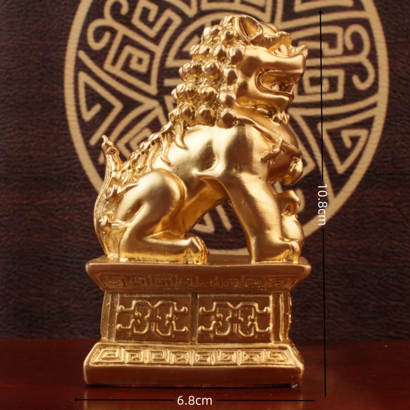 Figurine Large And Small Sizes For Home Doorway Decoration Office Desktop Alloy Resin Craft Gift Lion