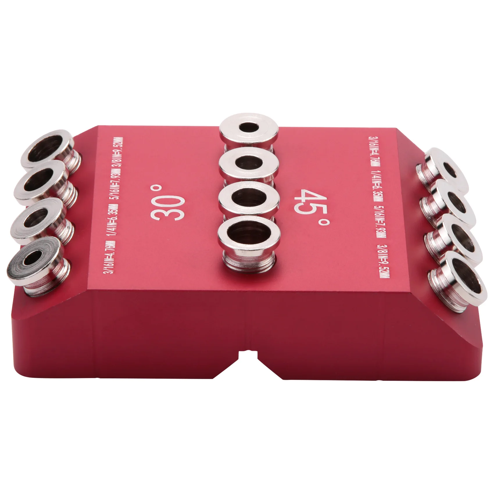 30/45/90° Angle Drill Hole Guide Jig for Angled and Straight Hole,Cable Railing Lag Screw Drilling Template,1PCS