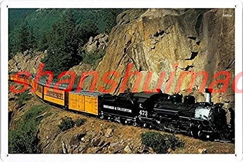 Kexle Durango and Silverton Train Tin Poster Wall Decor Metal Sign 8X12 inches sign