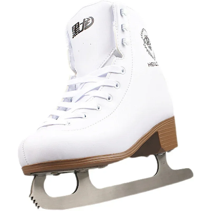 Plus Size Winter Ice Figure Skates Shoes with Ice Blade SBR Cotton Thermal Warm Thicken Children Adult Beginner Skating Shoes