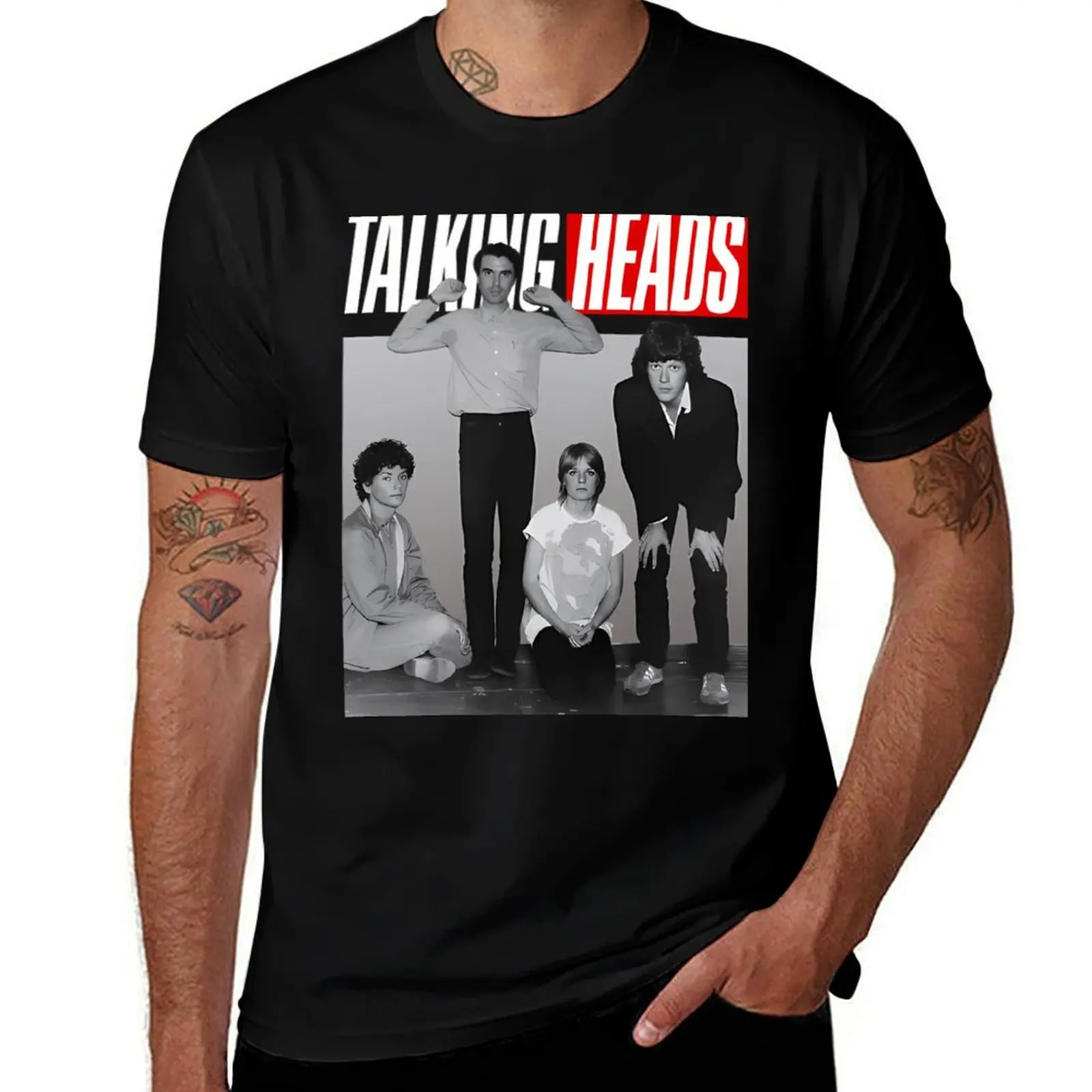 Vintage Talking Heads T-Shirt Light Athletic Short Sleeve Tee Shirt T-Shirt