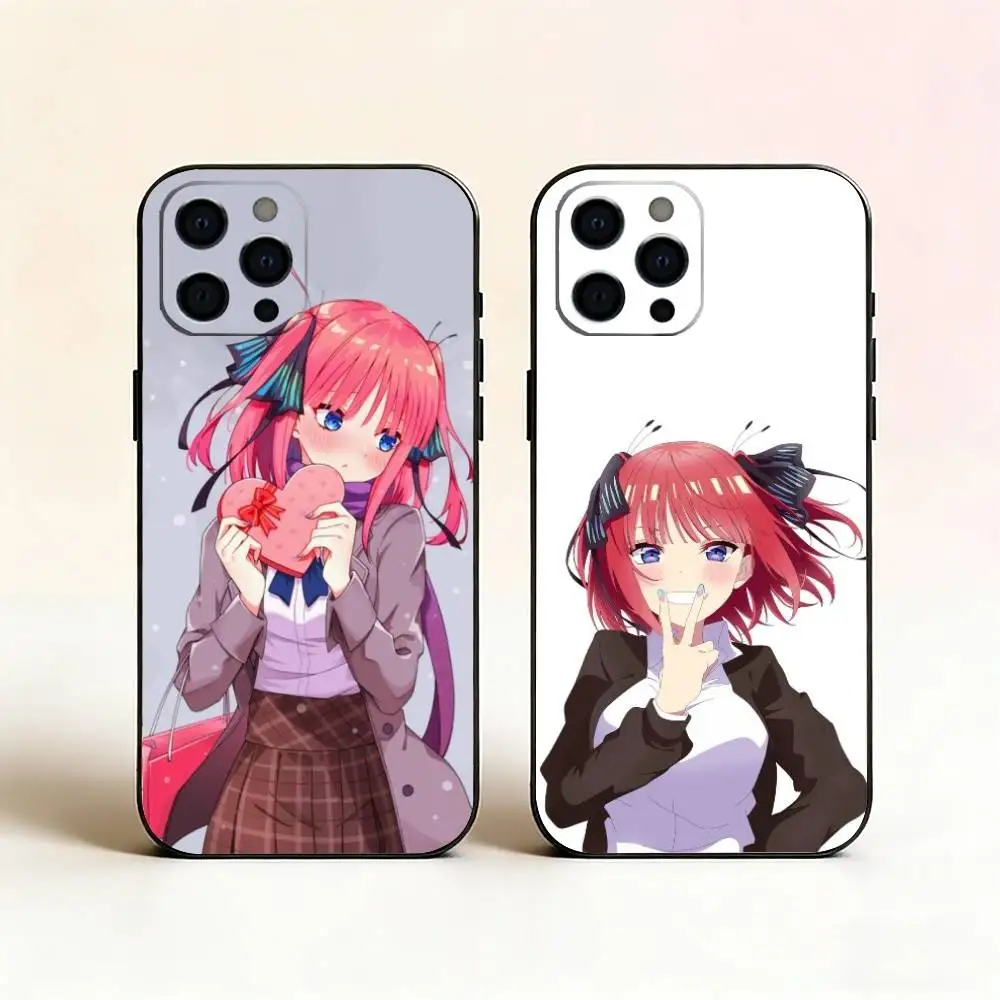 N-Nino N-Nakano Anime Phone Case For iPhone 17, 16,15,14,13,12,11 Plus,Pro Max, Others Soft Black Cover