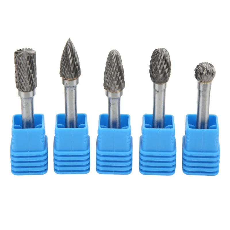 

5pcs 6x10mm Double Cut Tungsten Carbide Rotary Burr File Set For Machinery Aviation Automobile Ship Chemical Craft CarvingACDFG