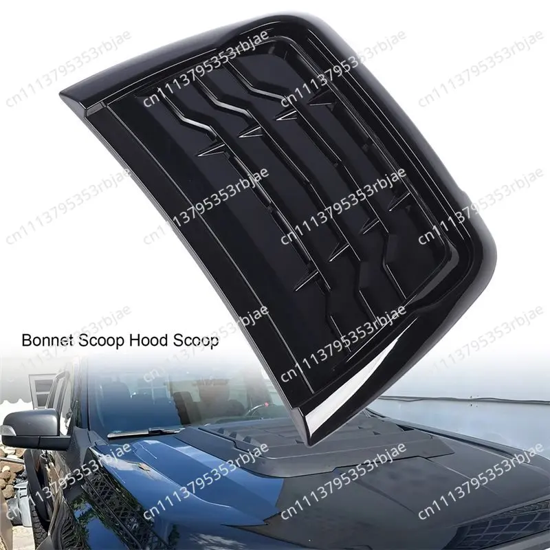 Well-Glossy Black ABS Bonnet Air Intake Vent Scoop Cover For Ford Ranger XLT XLS XL 2015-2022