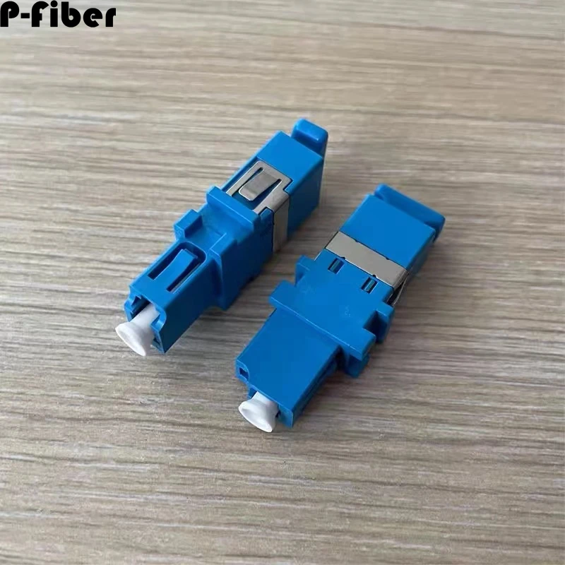 Adapter światłowodowy LC-SC 1 szt. duża kwadratowa na małą kwadratową SC żeńskie na LC żeńskie konwersja portów kołnierz sprzęgający optyczny