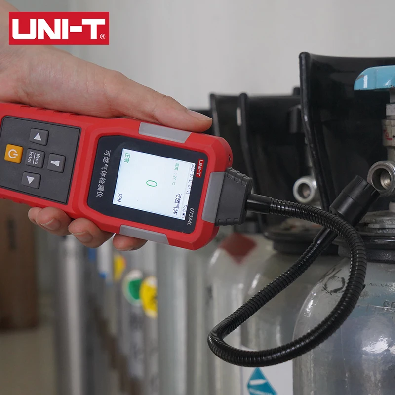 

UNI-T Combustible Gas Leak Detector UT334L Gas Leakage Alarm High Sensitivity Curve Periodogram Measurement Display