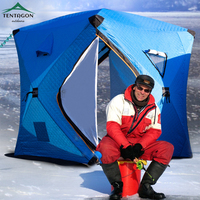 Camping Ultralight Portable Winter fishing Tent Single Layer 3-4 Person Hiking Tent Anti-UV Coating UPF 30+ for Outdoor Beach