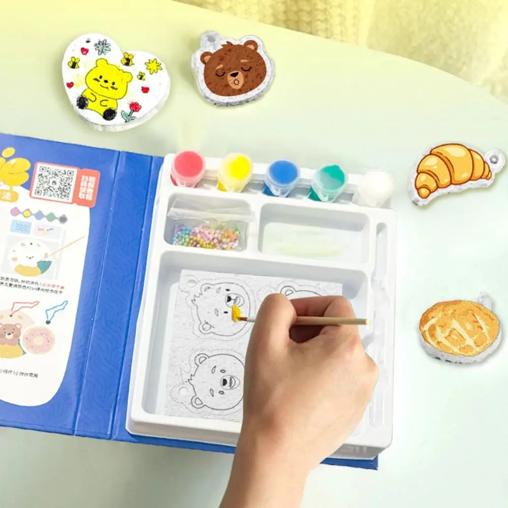 Water Absorbent DIY Puffy Paint Kit Educational Stippler Tool Texture Painting Foam Material Pinching Design Foam Stippler