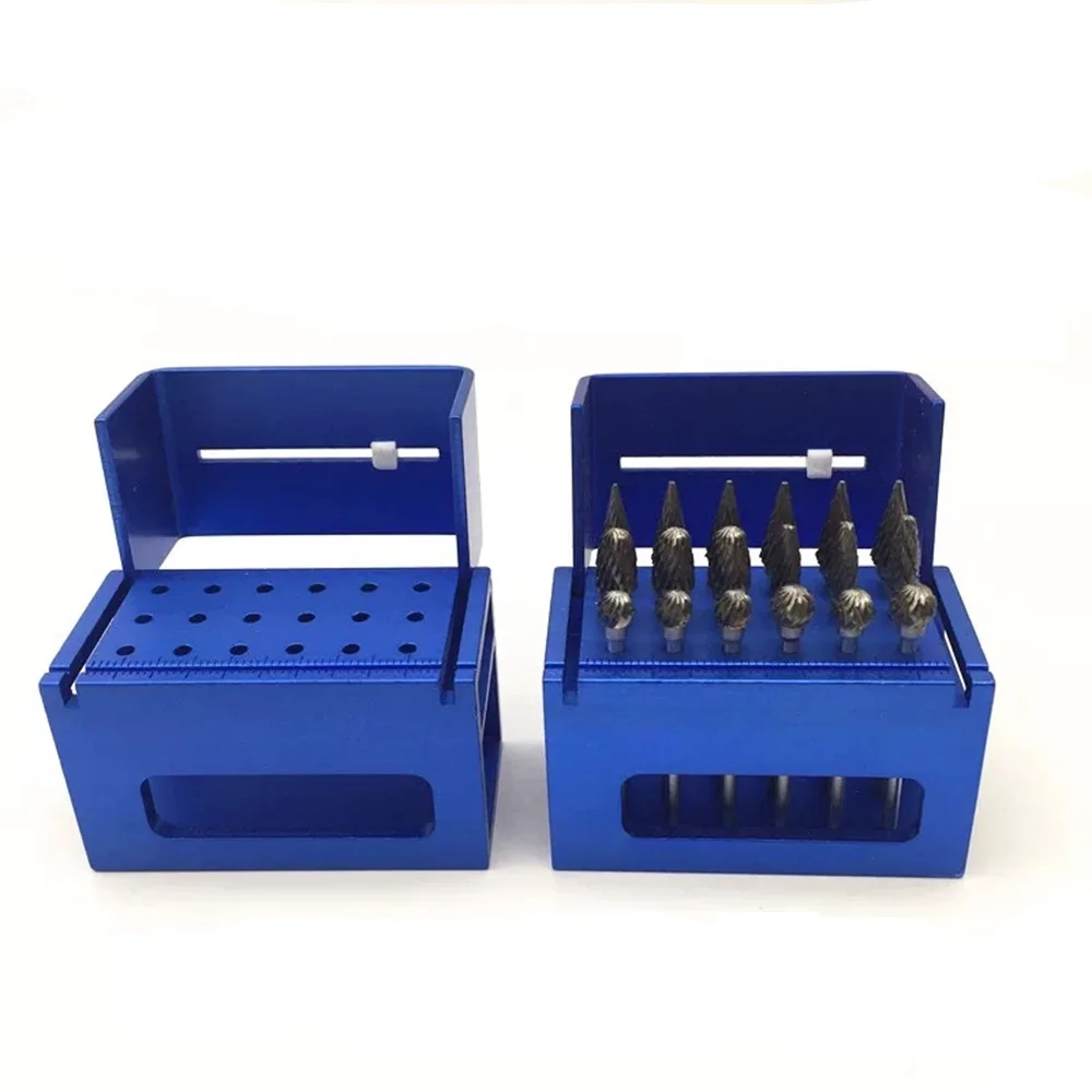 

18 Holes Dental Autoclave Sterilizer Case Autoclavable Storage Box for Endo Files Polishing Burs High-Speed Burs Dental Lab Tool