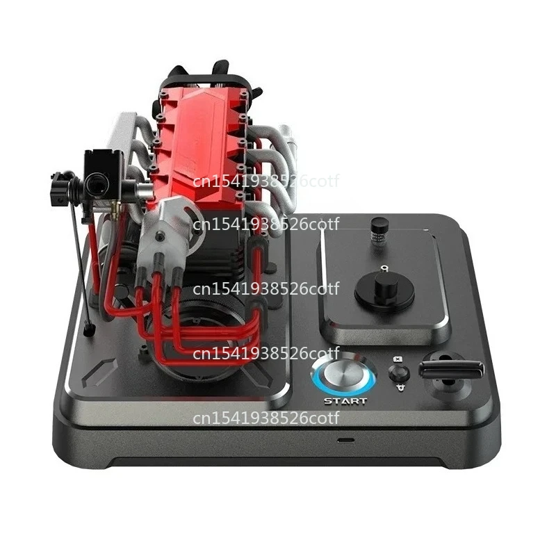 V8  All-metal Mechanical Assembly High Simulation Model Fuel Micro Mini Eight-cylinder Engine Assembly Model Toy
