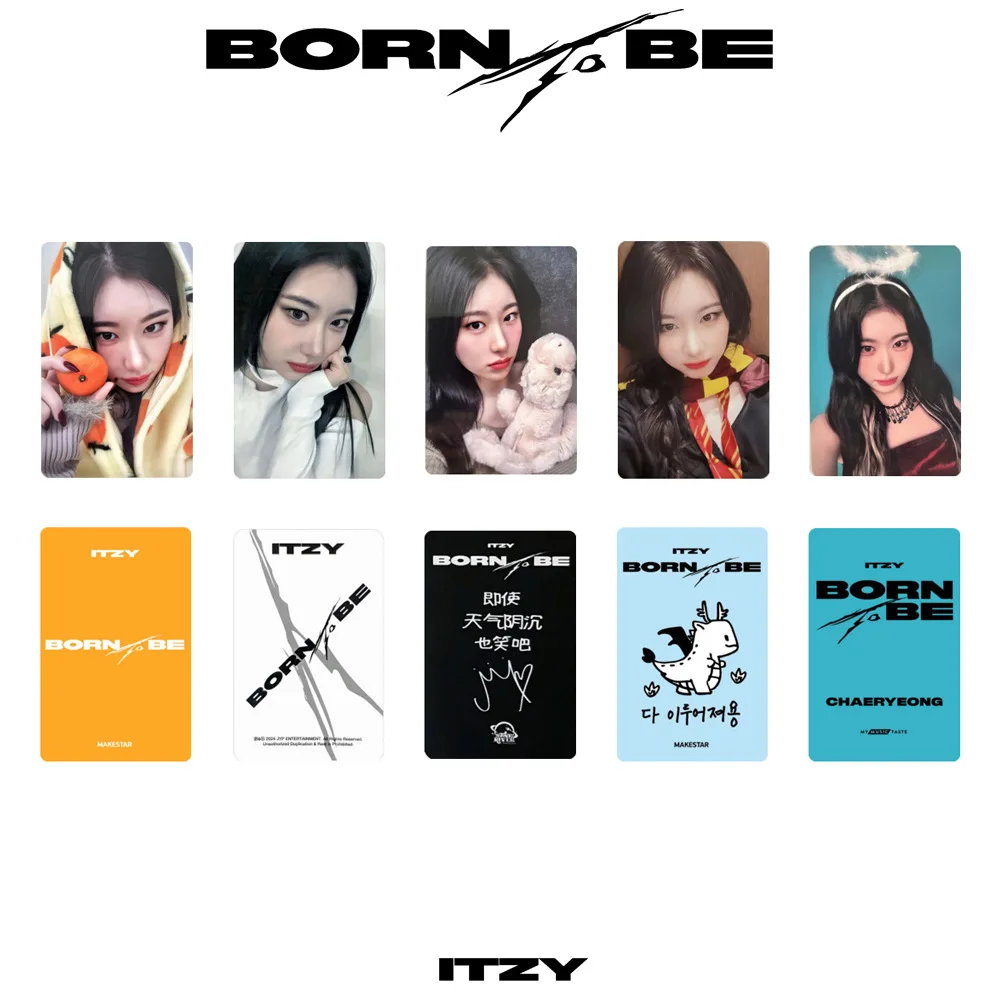 Kpop ITZY Album BORN TO BE Photocard 5 pz/set Double Sides stampa stile coreano Special LOMO Card Yuna Ryujin Fans Collection