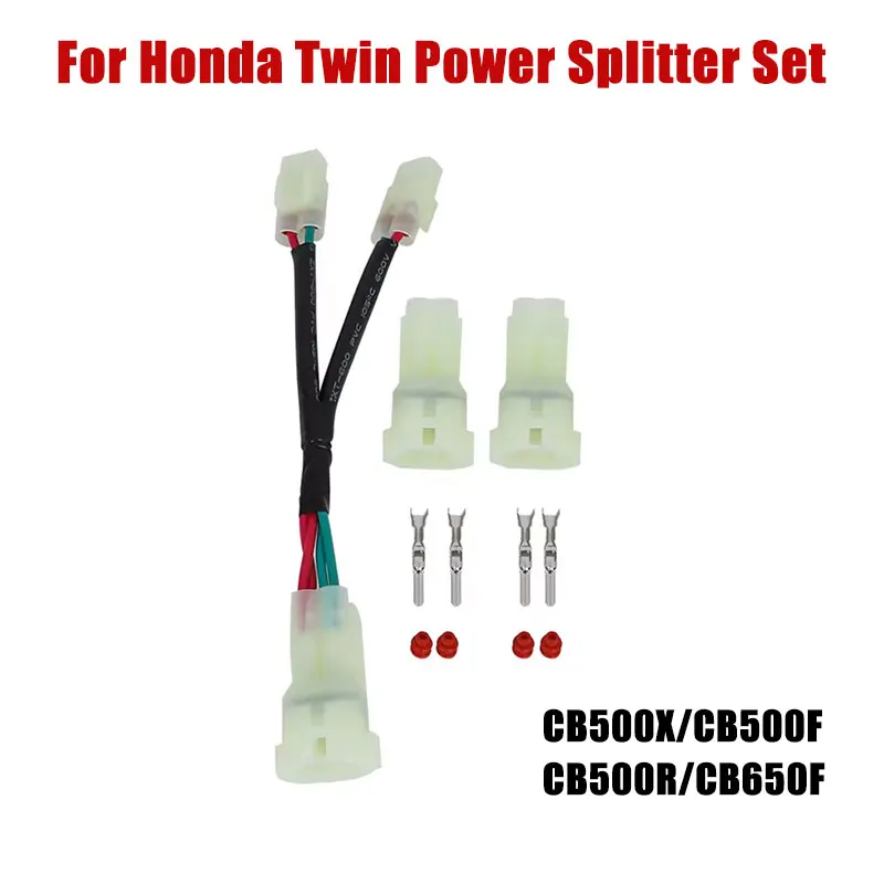 For Honda TWIN POWER SPLITTER SET CB500X/F/R CB650F Accessory Port Options Plug