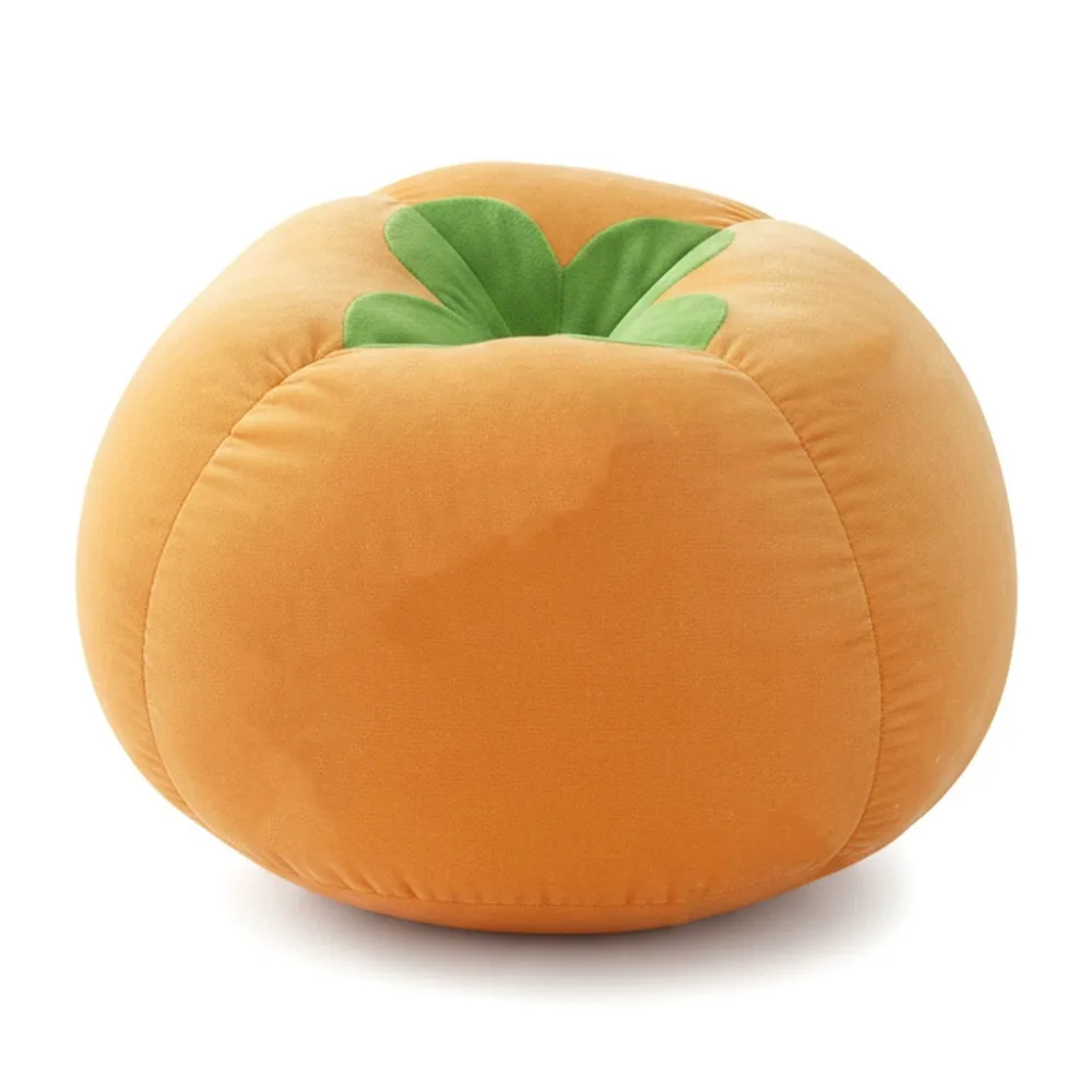 Cute PP Cotton Filling Tomato Round Cushion Thickened 3D Persimmon Chair Waist Cushion Soft Tomato Sofa Throw Pillow Gift