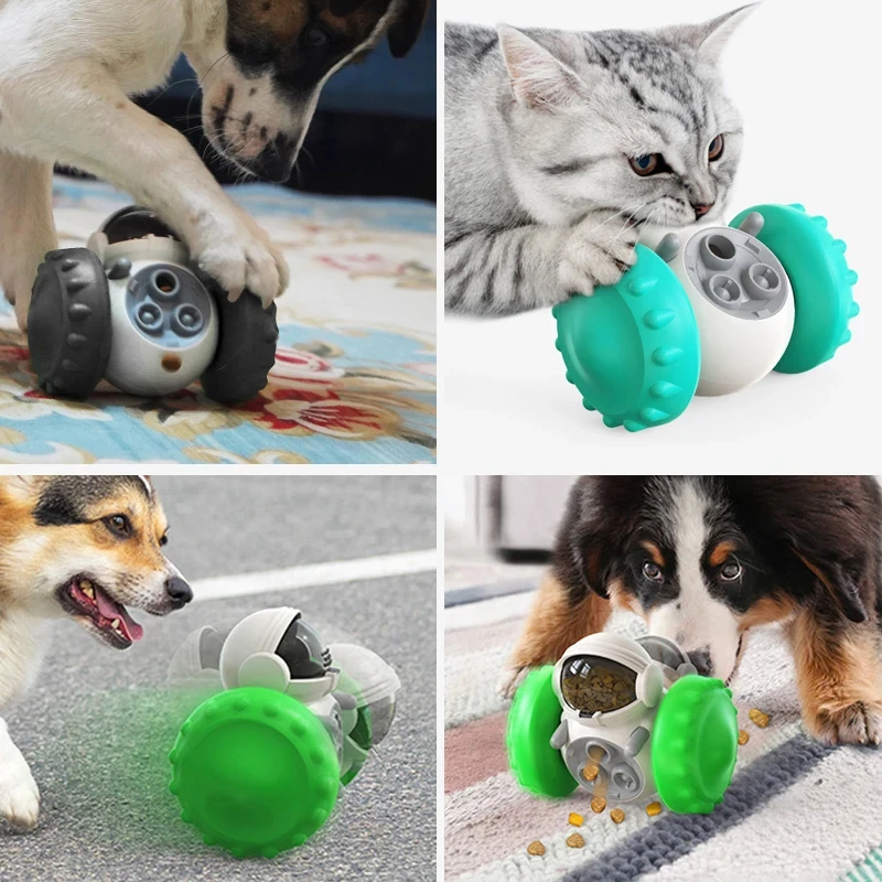 Dog Food Toys Pet Puzzle Interactive Tumbler Balance Car Funny Toy Food Slow Dispenser Eater Pet Dog Cat Training Goods for Pets