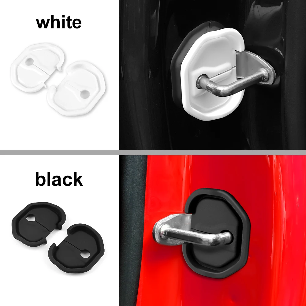 2 piezas de amortiguación de puerta de coche con hebilla de silicona para Abarth 595, Fiat 500, 500L, 500X, 500C, Panda, Fiorino, Punto, Bravo, Qubo