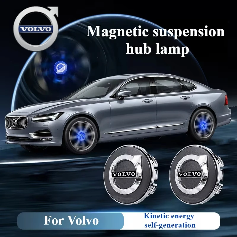 

For Volvo Hub Light Car Wheel Caps Light Center Cover Lighting Cap Floating Illumination LED Auto For Volvo XC40 XC60 XC90 S60 V