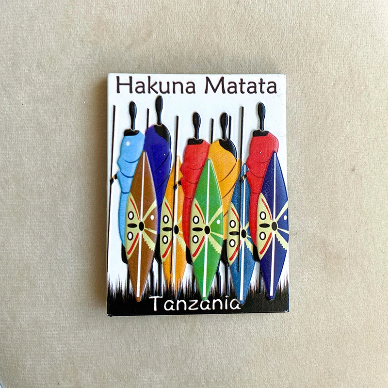 

Tanzania tourism souvenirs in Africa 3d three-dimensional decoration creative exotic magnetic refrigerator magnets