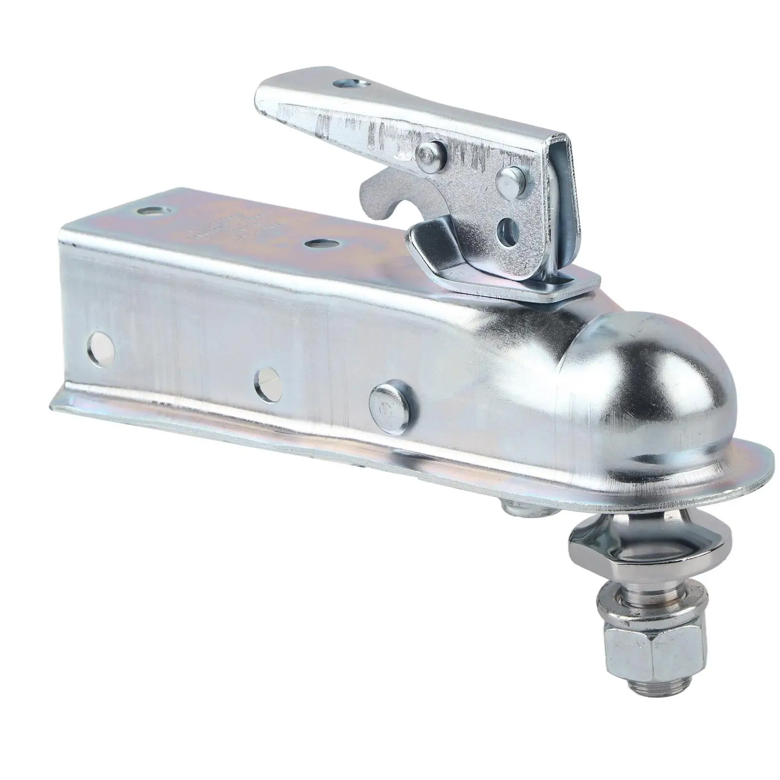 

Heavy Duty Towing Ball Coupler 2000lbs Trailer Hitch Zinc Finish Easy Lock for rvs , for boats & for campers