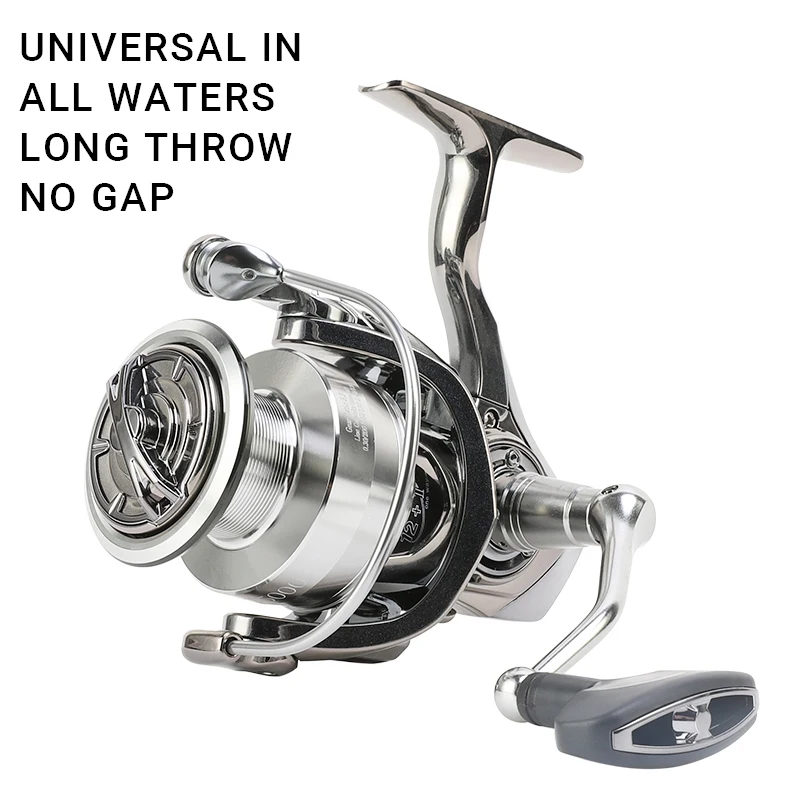 D1 High-Speed Long Spinning Fishing Reel for Saltwater, Max Drag 12+1 BaitSpinning Reel 8KG 5.5:1 Gear Ratio LT 1000-5000