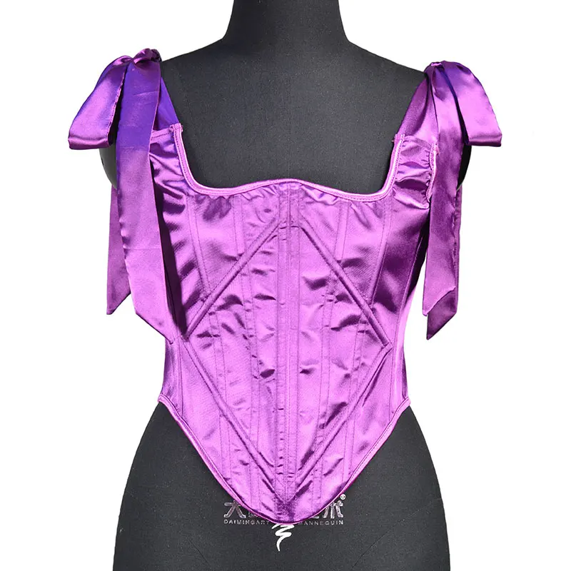 Vintage Corset Overderbust Shoulder Straps Vest Women Top Cute Costume Victorian Bustier Body Shapewear Daily Wear