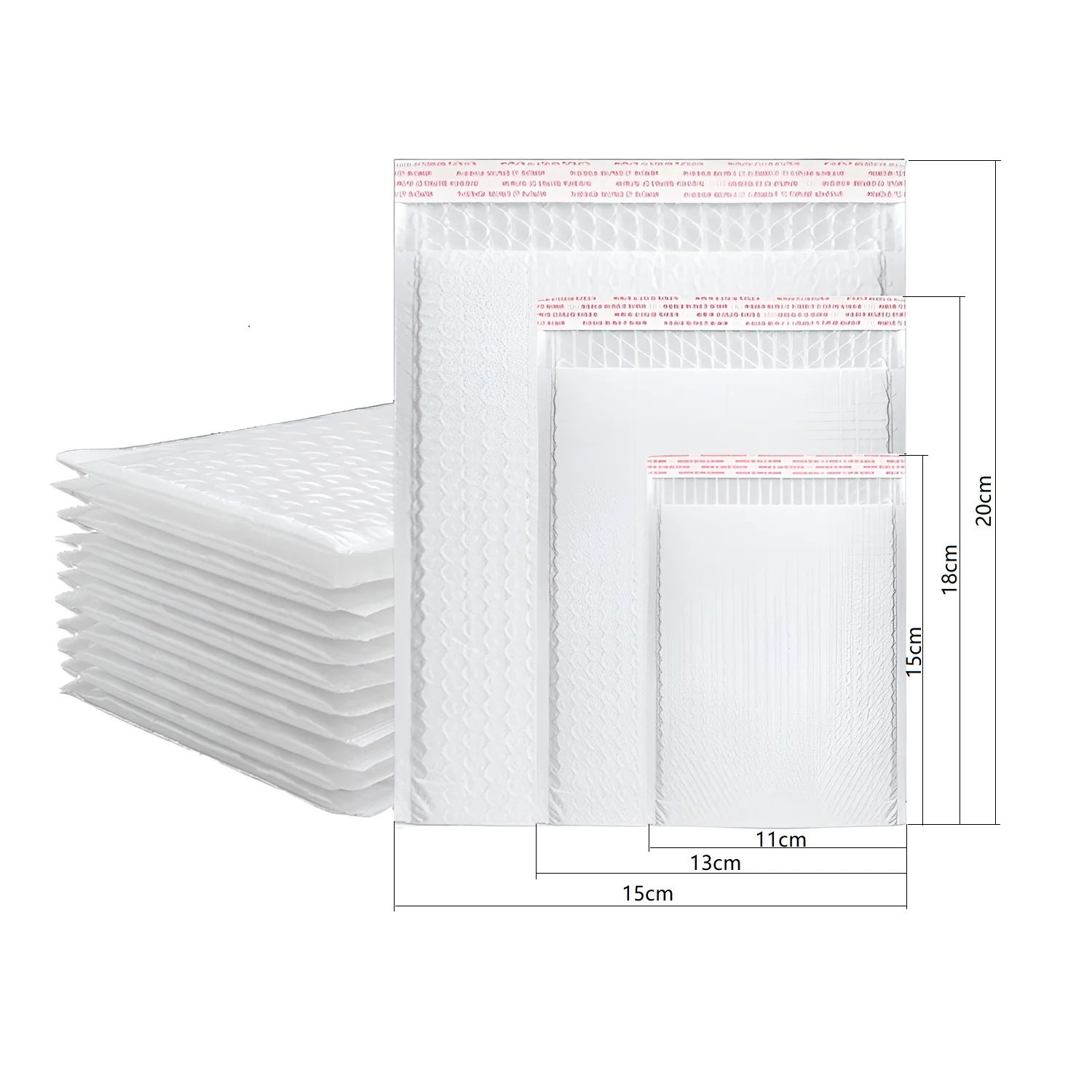10/20/50 Pcs White Bubble Mailer Bubble Padded Mailing Envelopes Mailer Poly for Packaging Self Seal Shipping Bag Bubble Padding