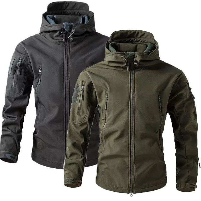 

Men's Tactical Jackets Winter Fleece Hunting Hiking Camping Jacket Training Coats Fishing Climbing Military Outdoor Cargo Coat