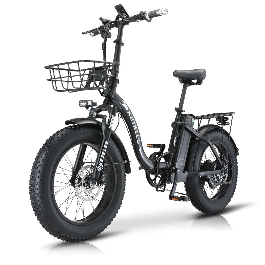 AliExpress KETELES KF9 Electric Bike 1000W Motor 48V35AH Battery City Commute Electric Bicycle Adult 20*4.0in Fat Tire Snow Foldable Ebike