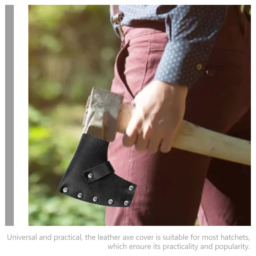 

Thickened Axe Sheath Outdoor Protective Cover Snap Button Belt Mounted Portable Hatchet Sleeve Camping Gift Hatchet Head